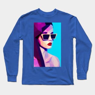 Stylish young woman Long Sleeve T-Shirt